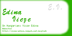 edina vicze business card